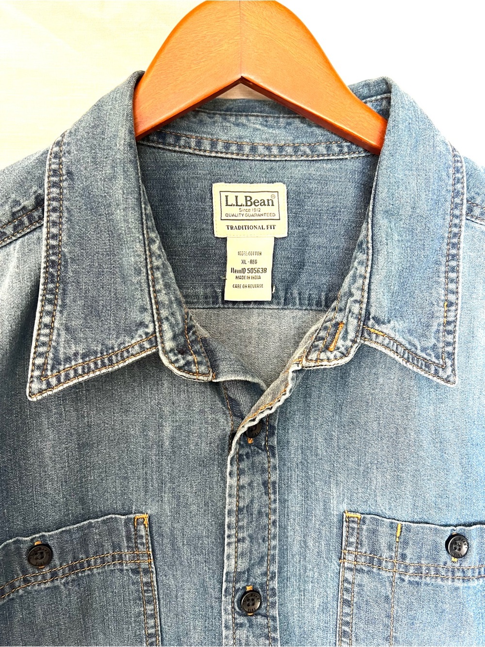 L.L. Bean Light Blue Denim Shirt Jacket